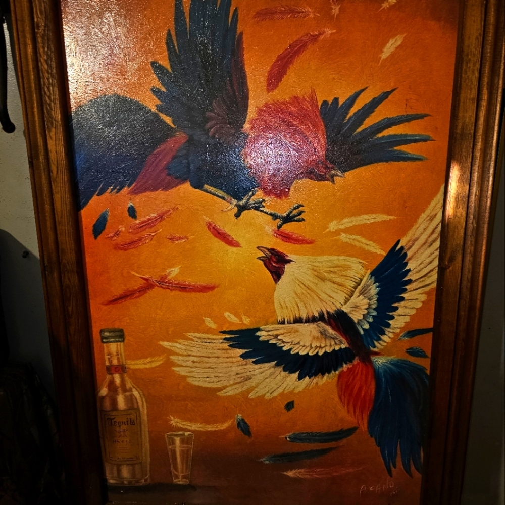 Dynamic Bird Art Print in Wooden Frame